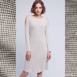 Sol Angeles Apres Cold Shoulder Dress, Grey Sz S